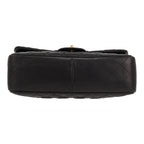 Chanel Timeless Jumbo shoulder bag in black quilted leather - DETAIL 1