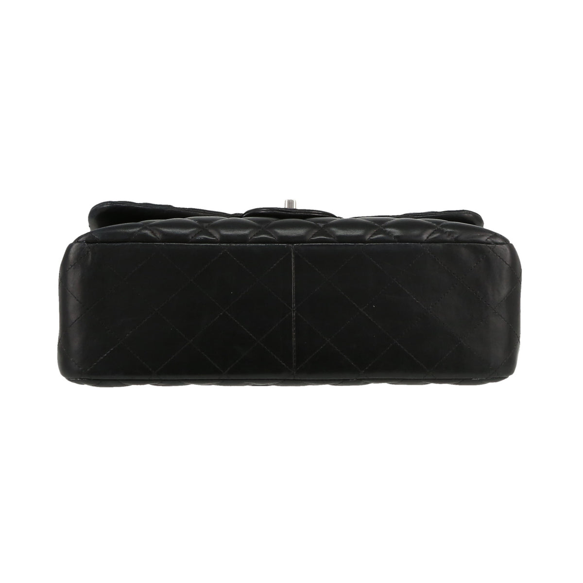 Chanel Timeless Jumbo shoulder bag in black quilted leather - DETAIL 1