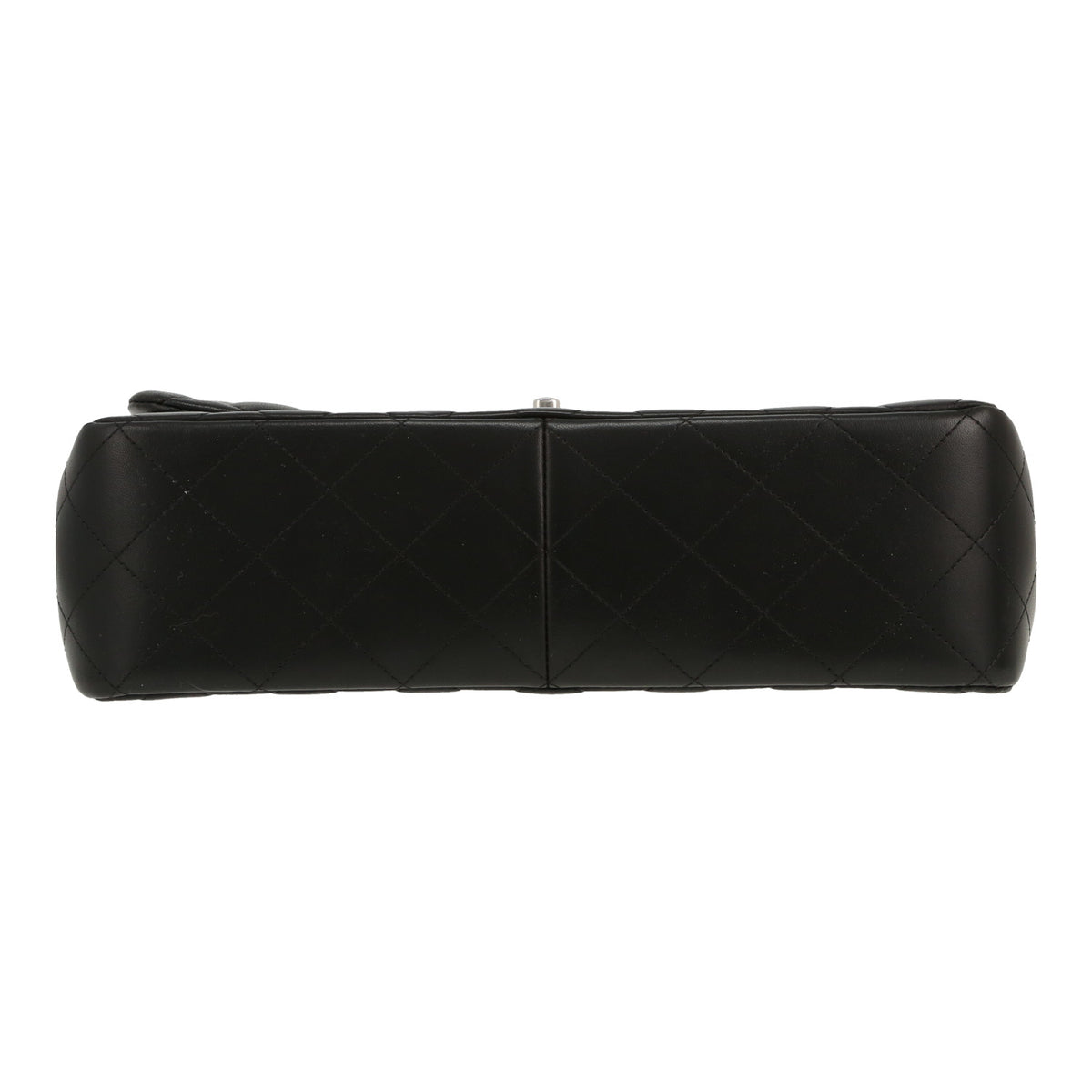 Chanel Timeless Jumbo shoulder bag in black quilted leather - DETAIL 1