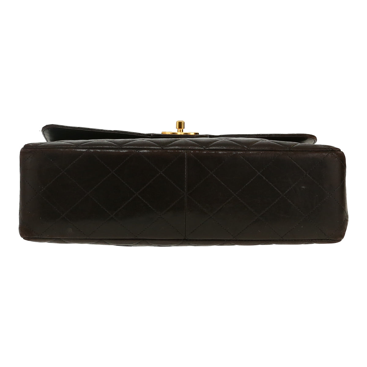 Chanel Timeless Jumbo shoulder bag in black quilted leather - DETAIL 1