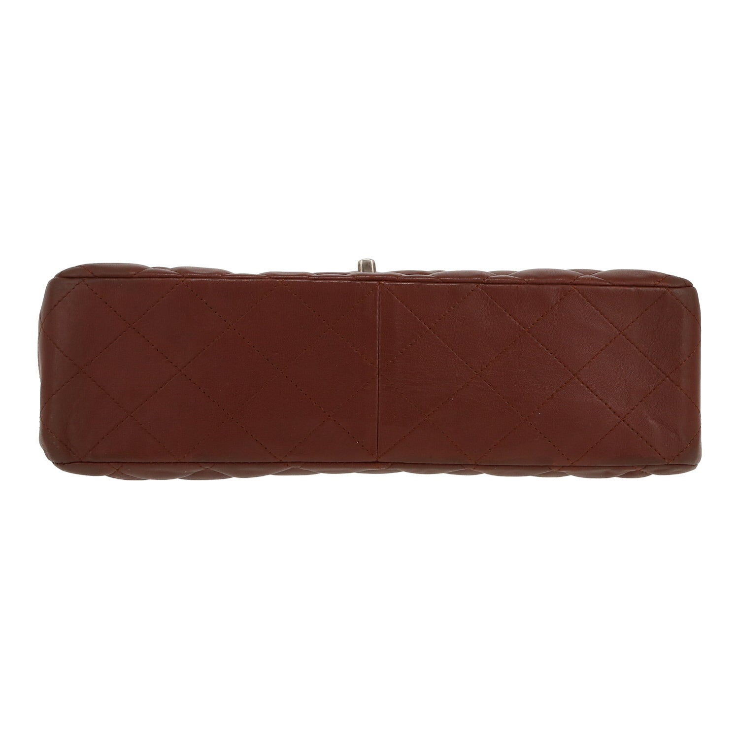 Chanel Timeless Jumbo shoulder bag in brown quilted leather - DETAIL 1