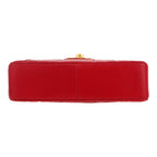 Chanel Timeless Jumbo shoulder bag in red quilted leather - DETAIL 1