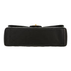Chanel Timeless Maxi Jumbo handbag in black quilted leather - DETAIL 1
