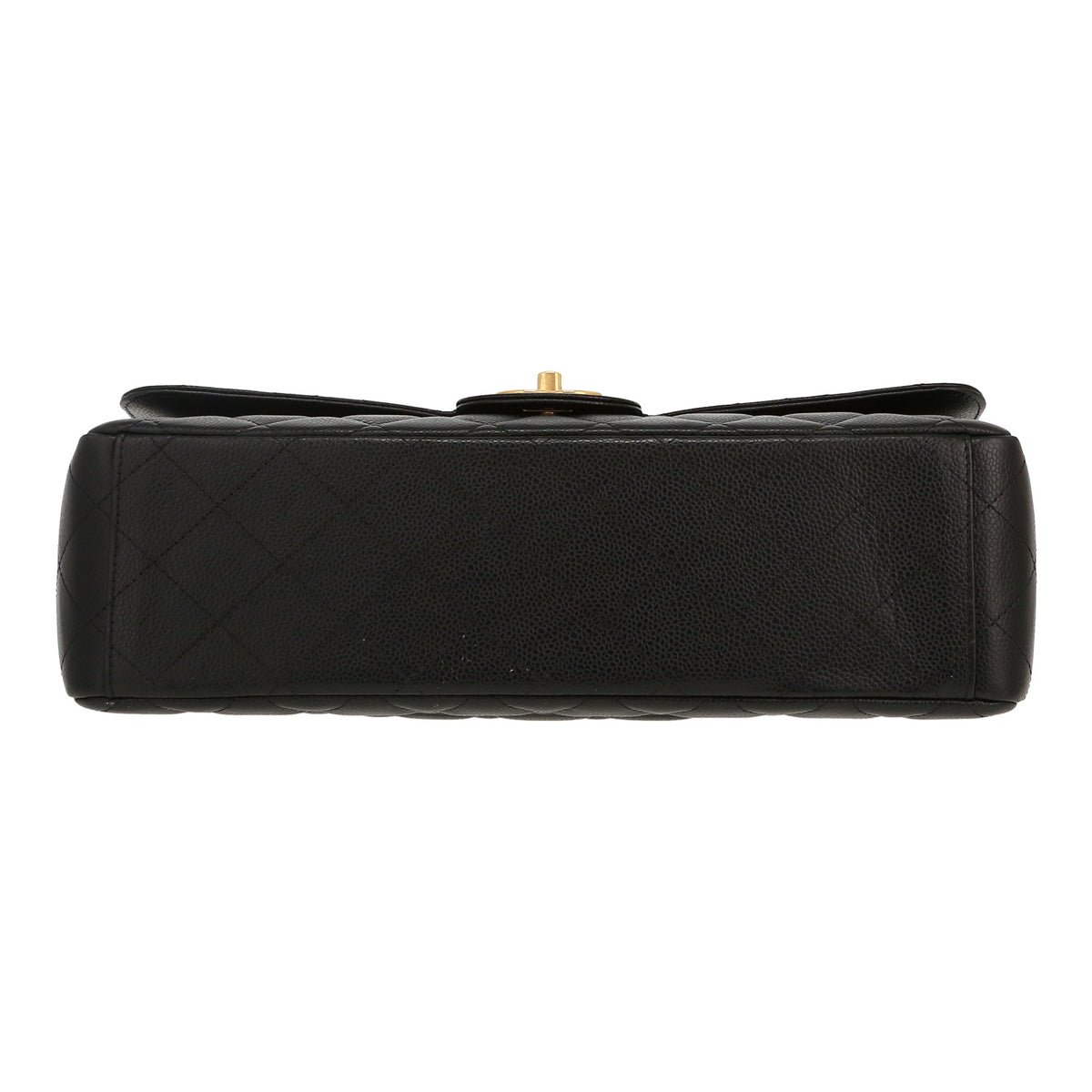 Chanel Timeless Maxi Jumbo handbag in black quilted leather - DETAIL 1