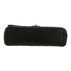 Chanel Timeless Maxi Jumbo shoulder bag in black quilted grained leather - DETAIL 1