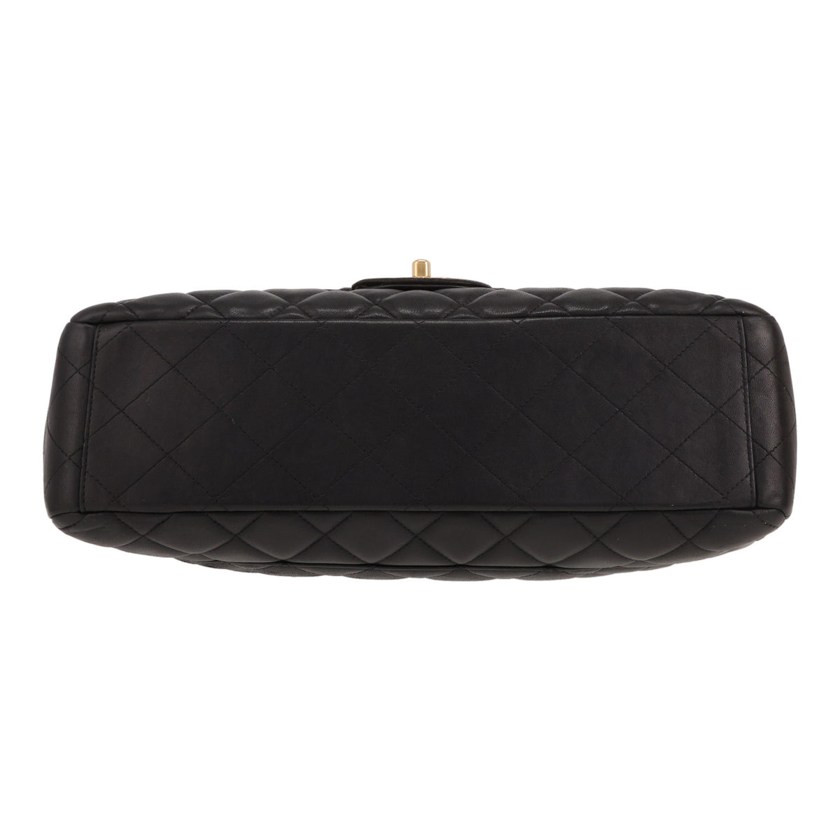 Chanel Timeless Maxi Jumbo shoulder bag in black quilted leather - DETAIL 1