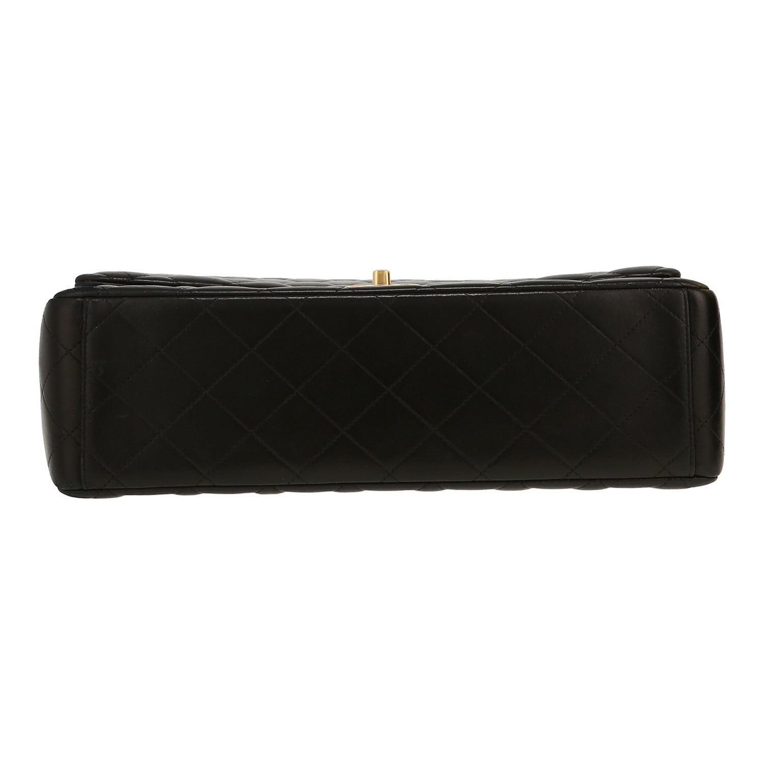 Chanel Timeless Maxi Jumbo shoulder bag in black quilted leather - DETAIL 1