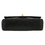 Chanel Timeless Petit handbag in black quilted leather - DETAIL 1