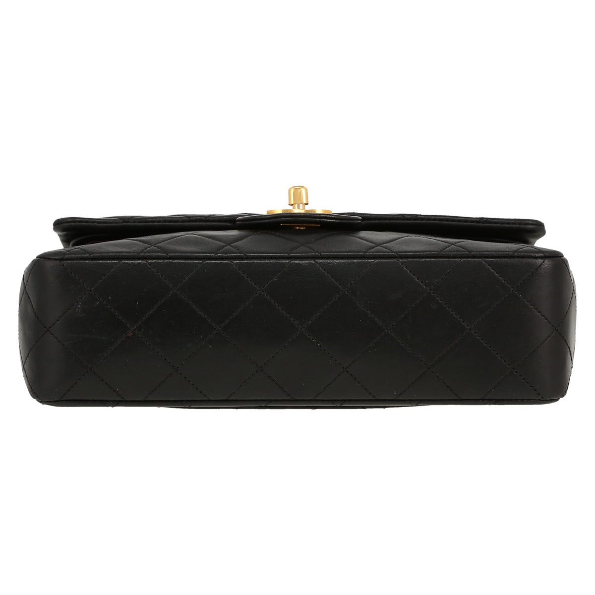 Chanel Timeless Petit handbag in black quilted leather - DETAIL 1