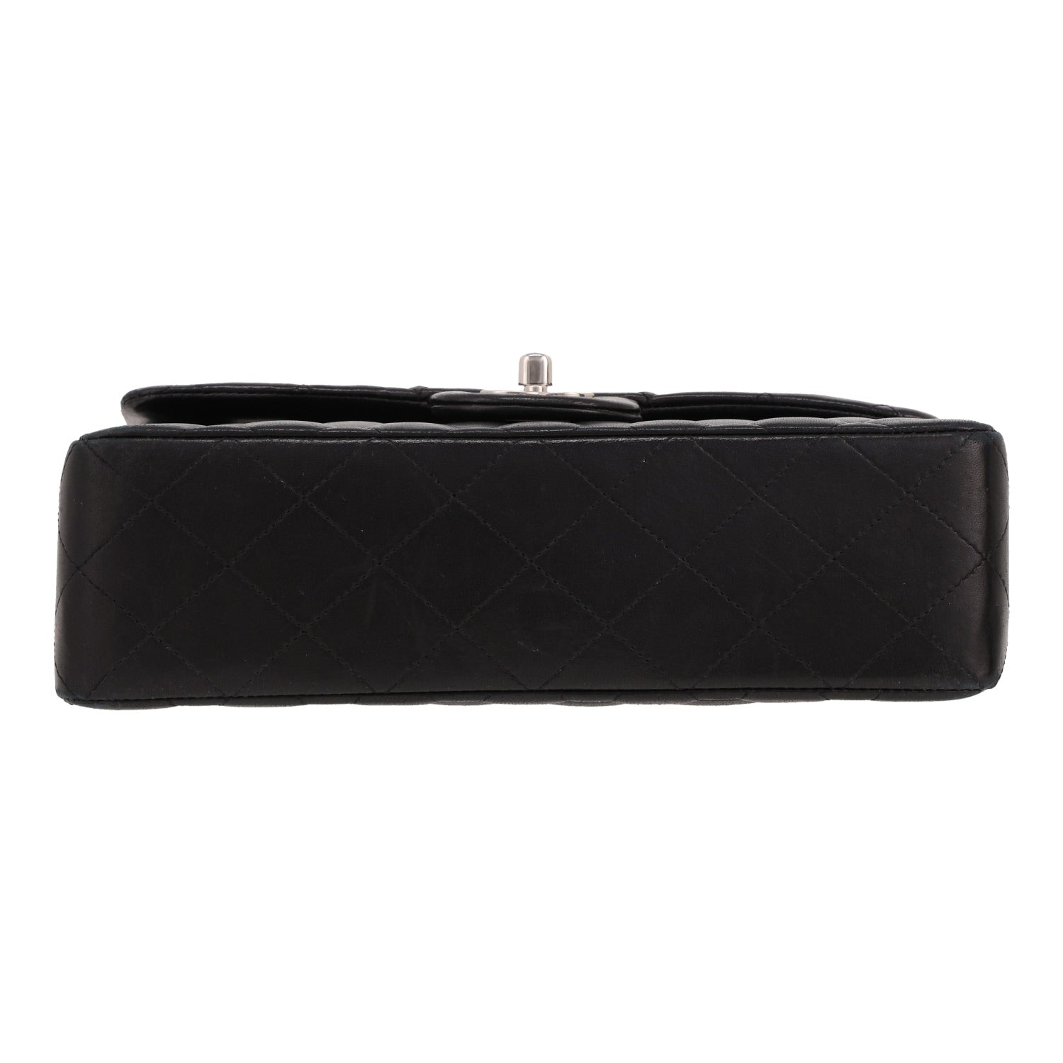 Chanel Timeless Petit handbag in black quilted leather - DETAIL 1