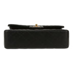 Chanel Timeless Petit handbag in black quilted leather - DETAIL 1