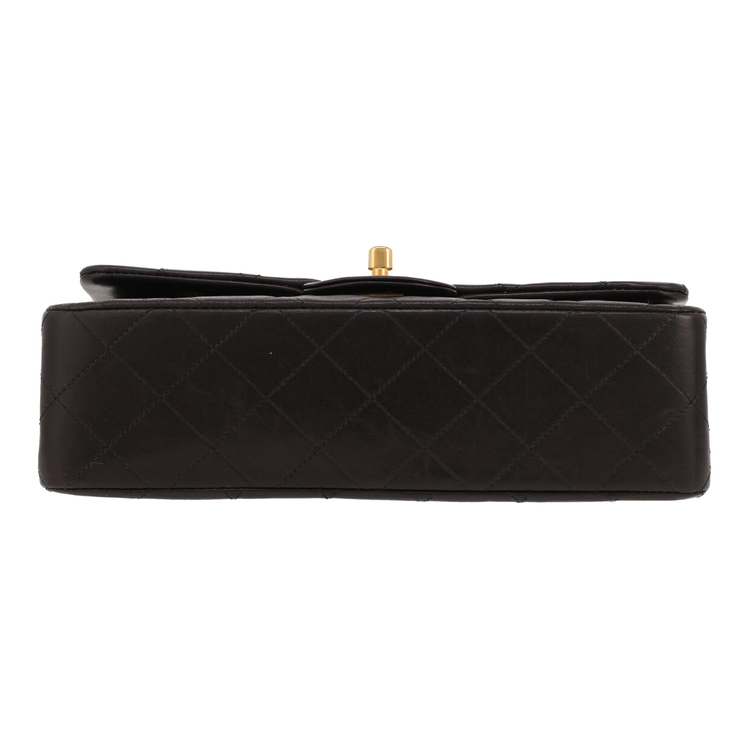 Chanel Timeless Petit handbag in black quilted leather - DETAIL 1