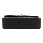 Chanel Timeless Petit shoulder bag in black quilted leather - DETAIL 1