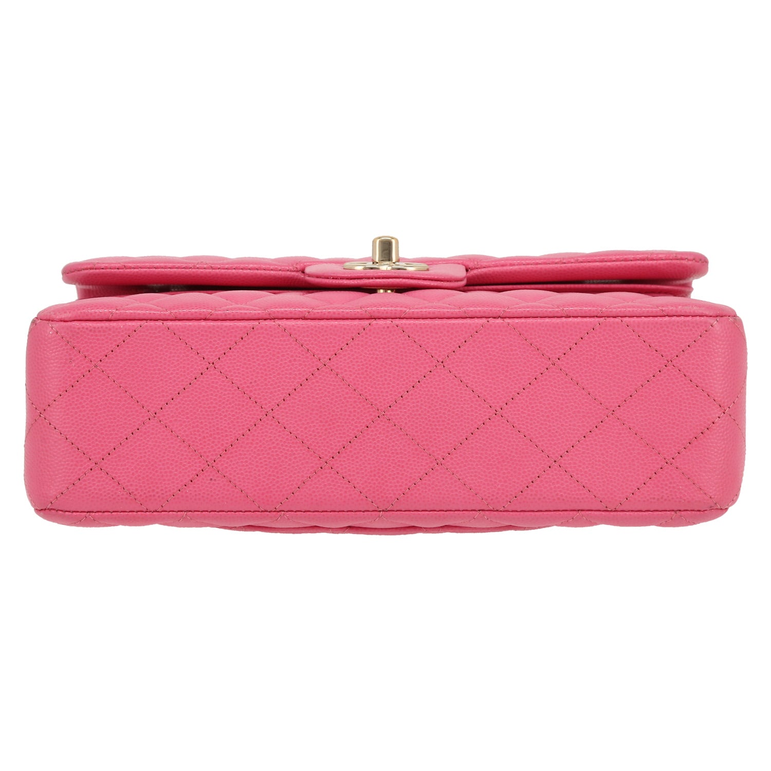 Chanel Timeless Petit shoulder bag in pink quilted leather - DETAIL 1