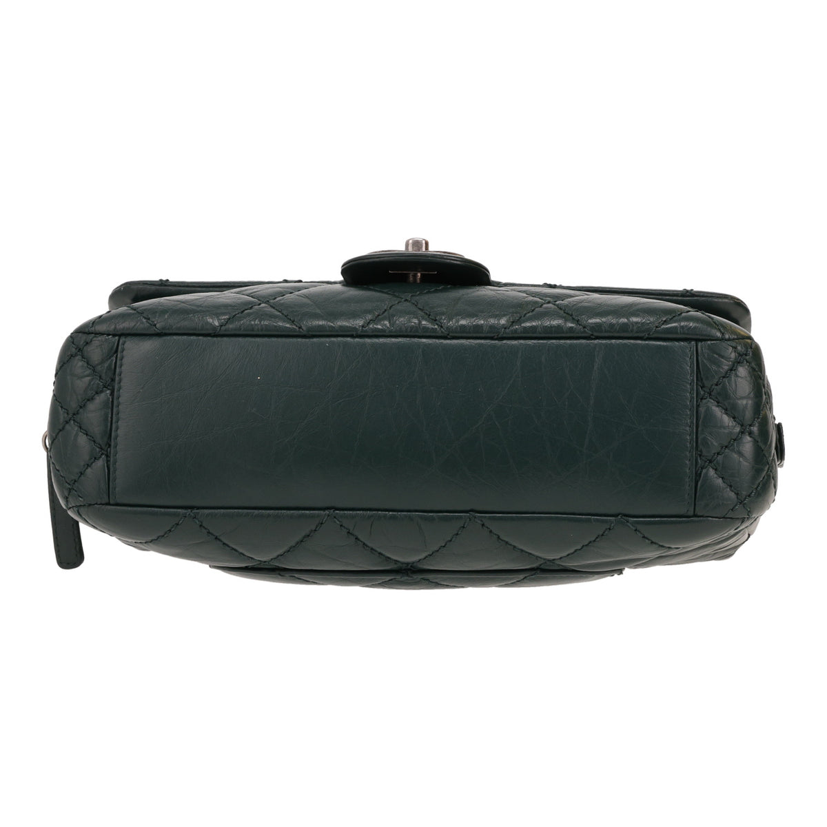 Chanel Timeless shoulder bag in green quilted leather - DETAIL 1