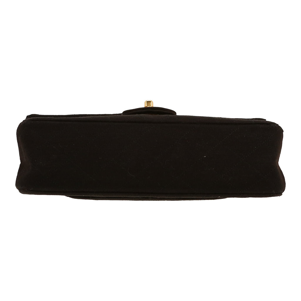 Chanel Timeless Vintage handbag in black jersey canvas - DETAIL 1