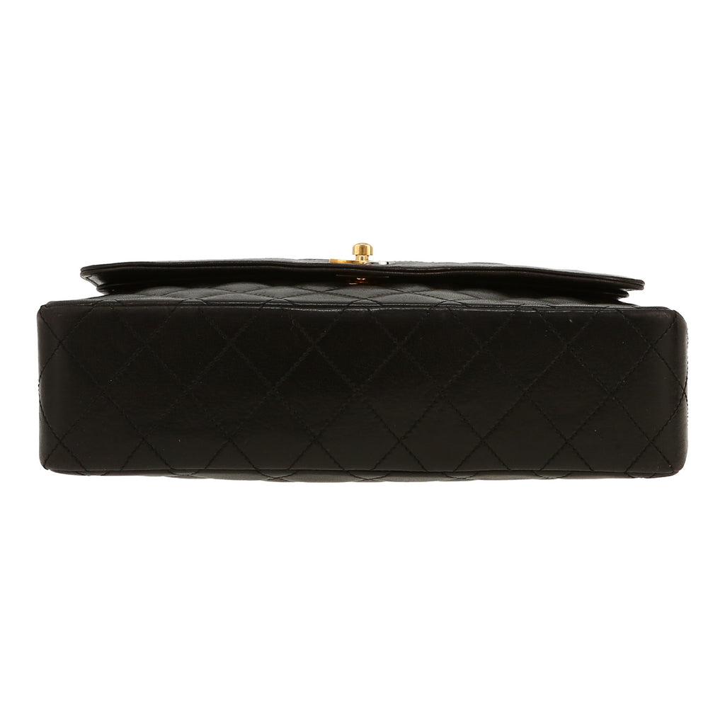 Chanel Timeless Vintage handbag in black quilted leather - DETAIL 1