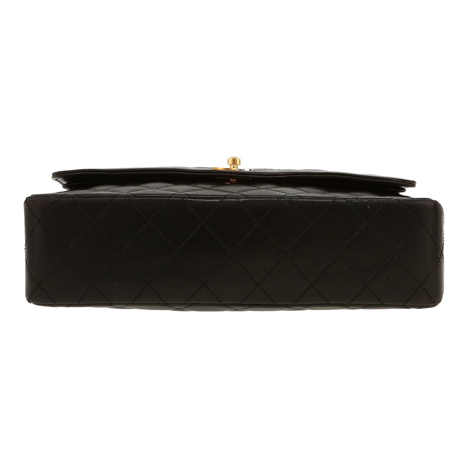 Chanel Timeless Vintage handbag in black quilted leather - DETAIL 1