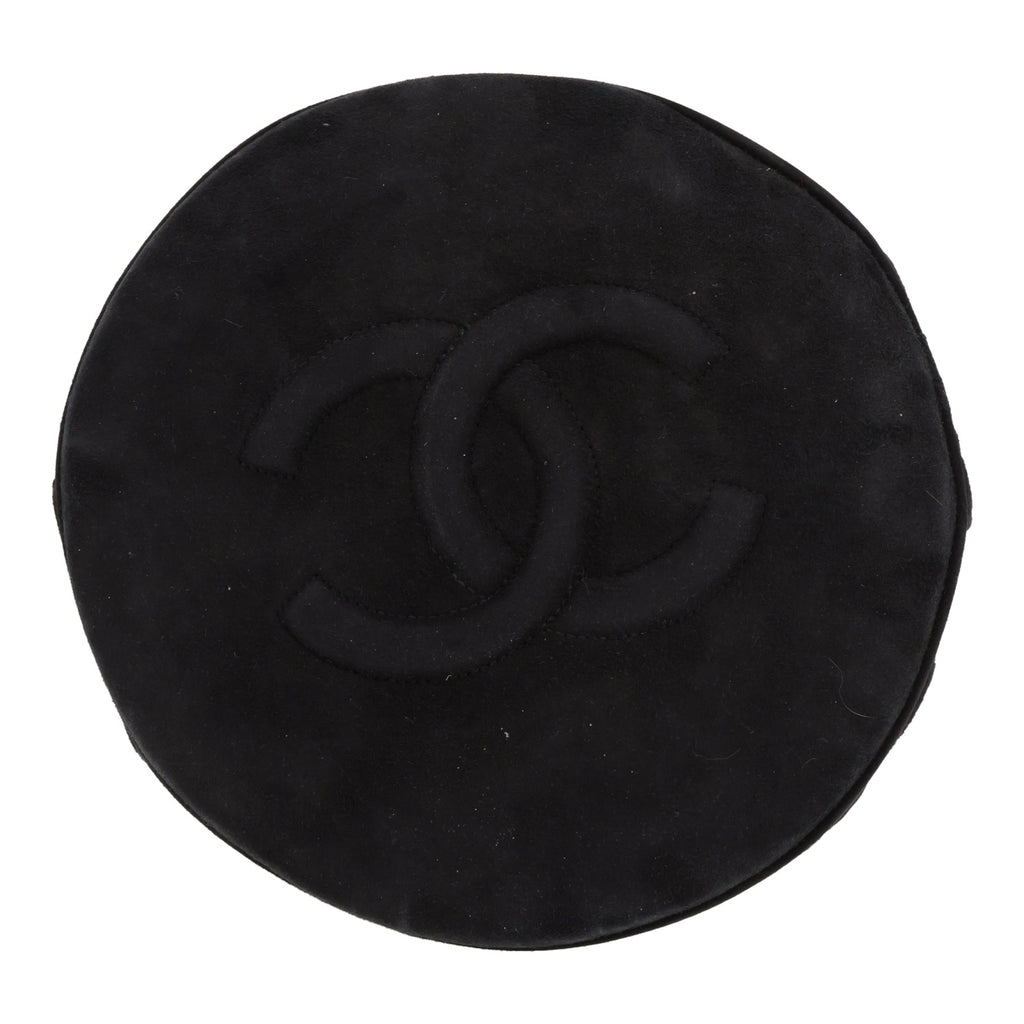 Chanel Vintage clutch in black suede - DETAIL 1