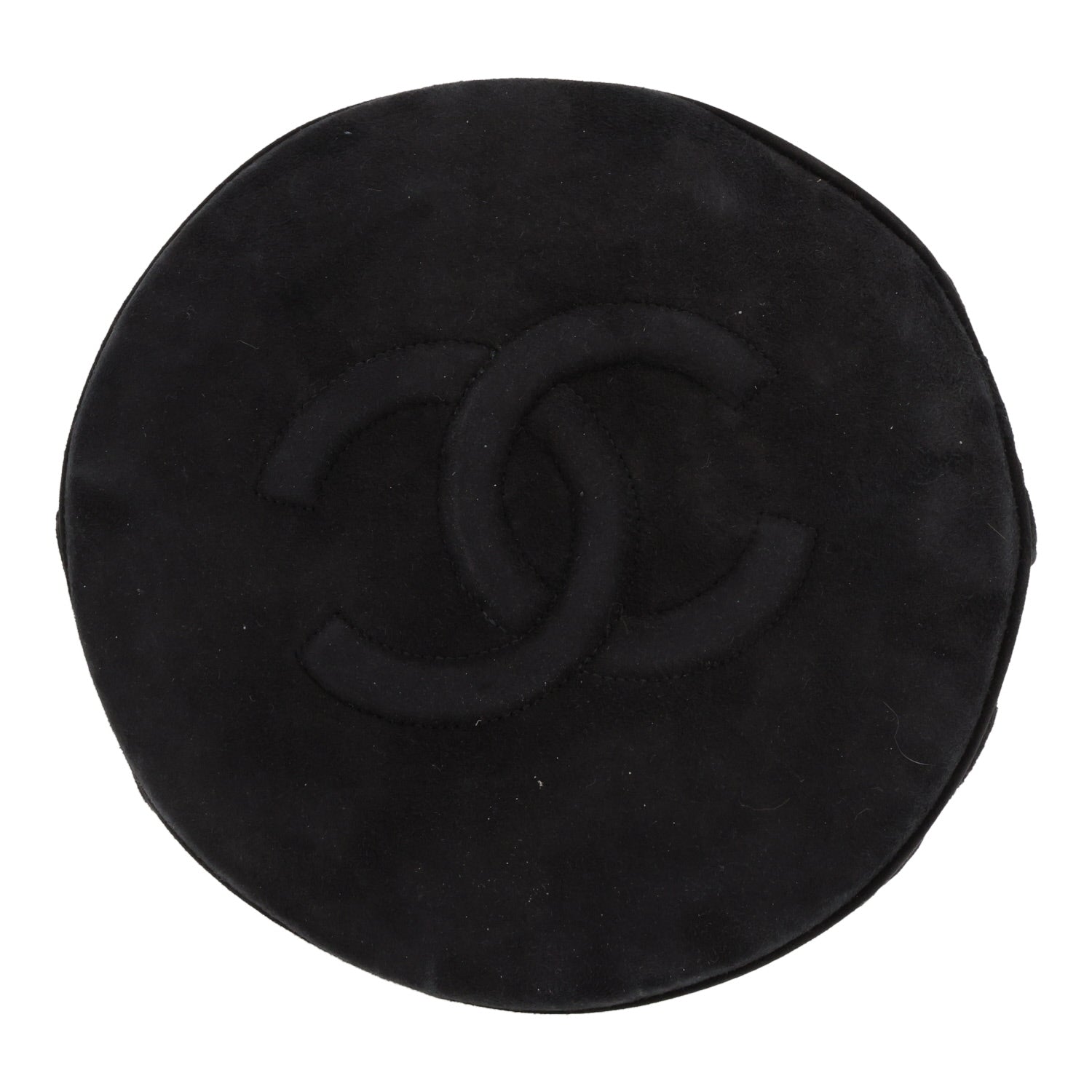 Chanel Vintage clutch in black suede - DETAIL 1