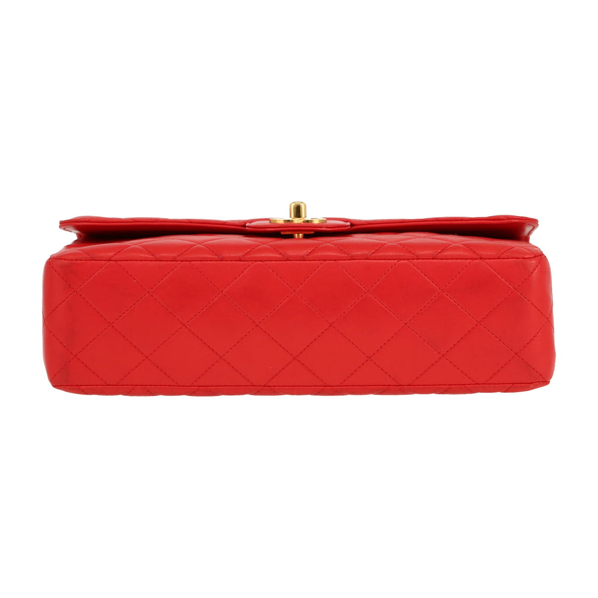 Chanel Vintage handbag in red quilted leather - DETAIL 1
