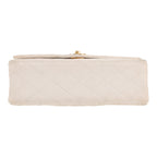 Chanel Vintage handbag in white quilted leather - DETAIL 1