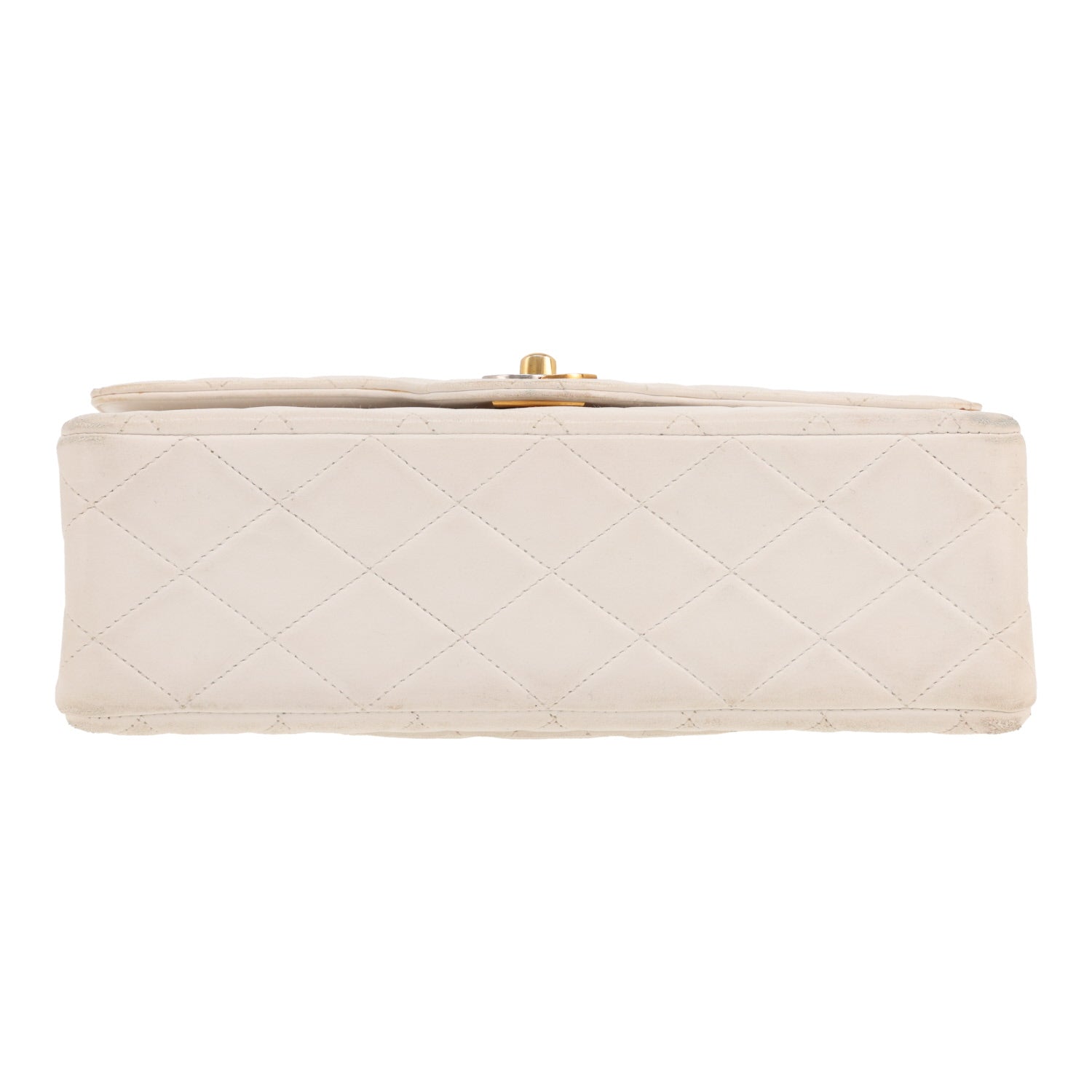Chanel Vintage handbag in white quilted leather - DETAIL 1