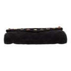 Chanel Vintage shoulder bag in black suede - DETAIL 1