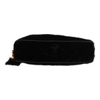 Chanel Vintage shoulder bag in black velvet - DETAIL 1