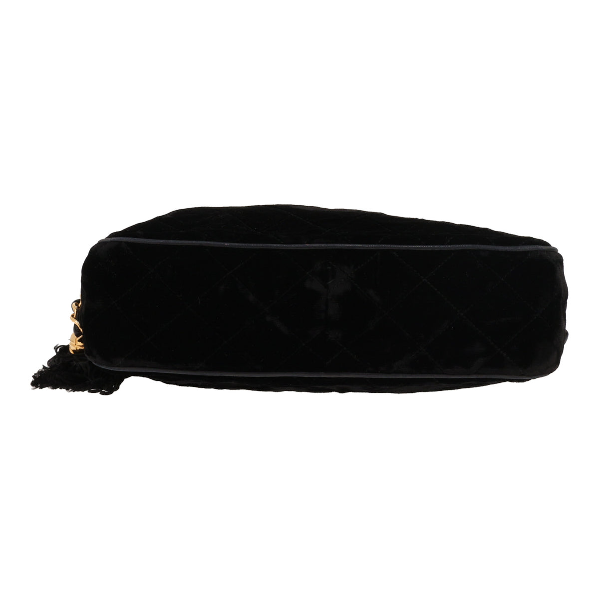 Chanel Vintage shoulder bag in black velvet - DETAIL 1