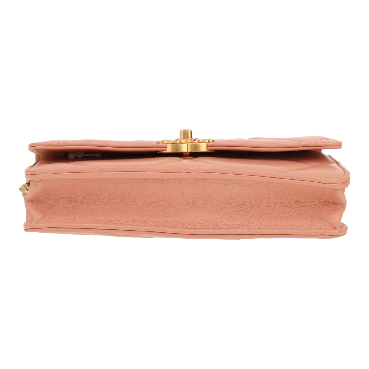 Chanel Wallet on Chain 19 shoulder bag in pink quilted leather - DETAIL 1