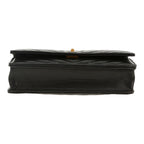 Chanel Wallet on Chain shoulder bag in black chevron quilted leather - DETAIL 1