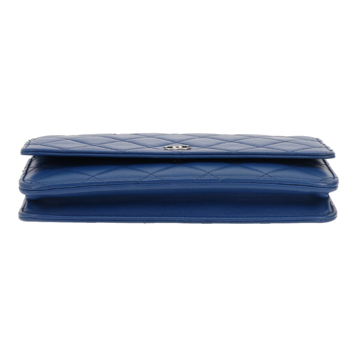 Chanel Wallet on Chain shoulder bag in blue quilted leather - DETAIL 1