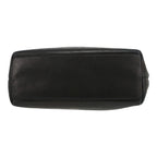 Vintage Chanel 'Shopping' handbag in raffia and black leather - DETAIL 1