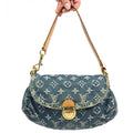 LOUIS VUITTON DENIM PLEATY SHOULDER BAG