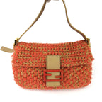 FENDI CROCHET BAGUETTE SHOULDER BAG