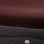 Chanel 2.55 large model shoulder bag in black quilted leather - DETAIL 2