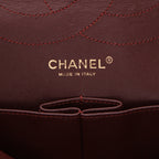 Chanel 2.55 shoulder bag in black quilted leather - DETAIL 2