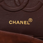 Chanel 2.55 shoulder bag in brown Veau velours - DETAIL 2