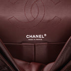 Chanel 2.55 shoulder bag in burgundy quilted leather - DETAIL 2