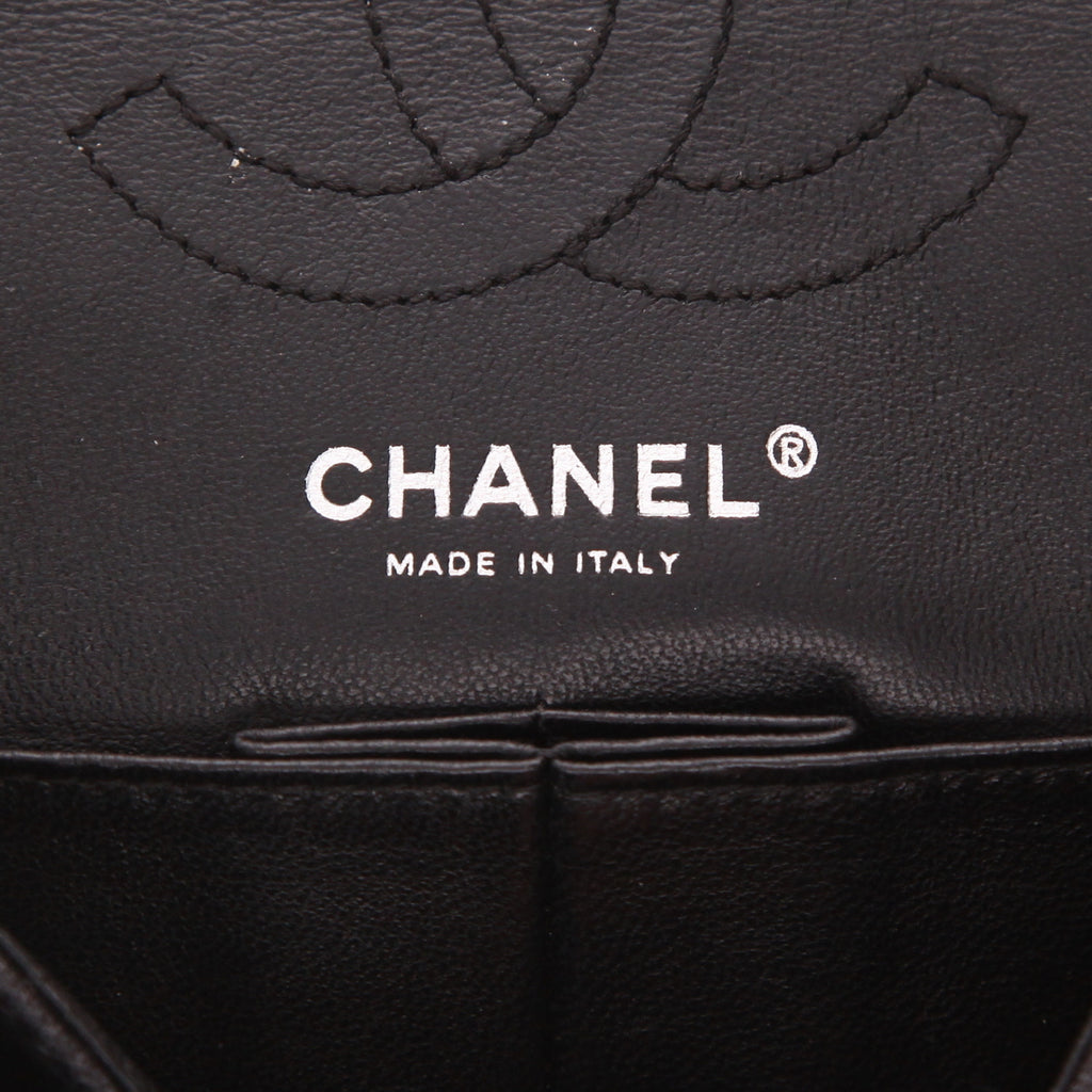 Chanel 2.55 Baguette small model handbag in grey jersey - DETAIL 2
