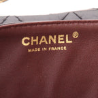 Chanel 2.55 handbag in black quilted leather - DETAIL 2