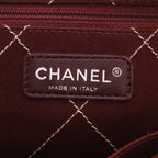 Chanel Grand Shopping shopping bag in beige and black leather - DETAIL 2