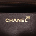 Chanel handbag in brown quilted leather - DETAIL 2