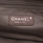 Chanel Ice Cube shopping bag in silver leather and PVC - DETAIL 2