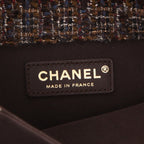 Chanel Knock on Wood shoulder bag in brown and burgundy tweed - DETAIL 2