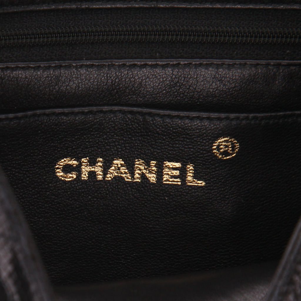 Chanel Mini Carré shoulder bag in black lizard - DETAIL 2