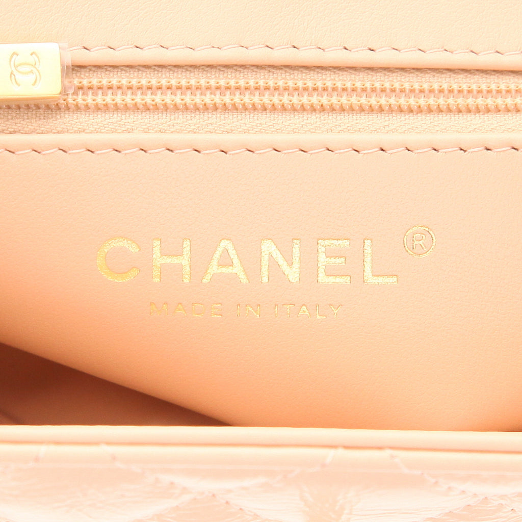Chanel Mini Shopping handbag in beige leather - DETAIL 2