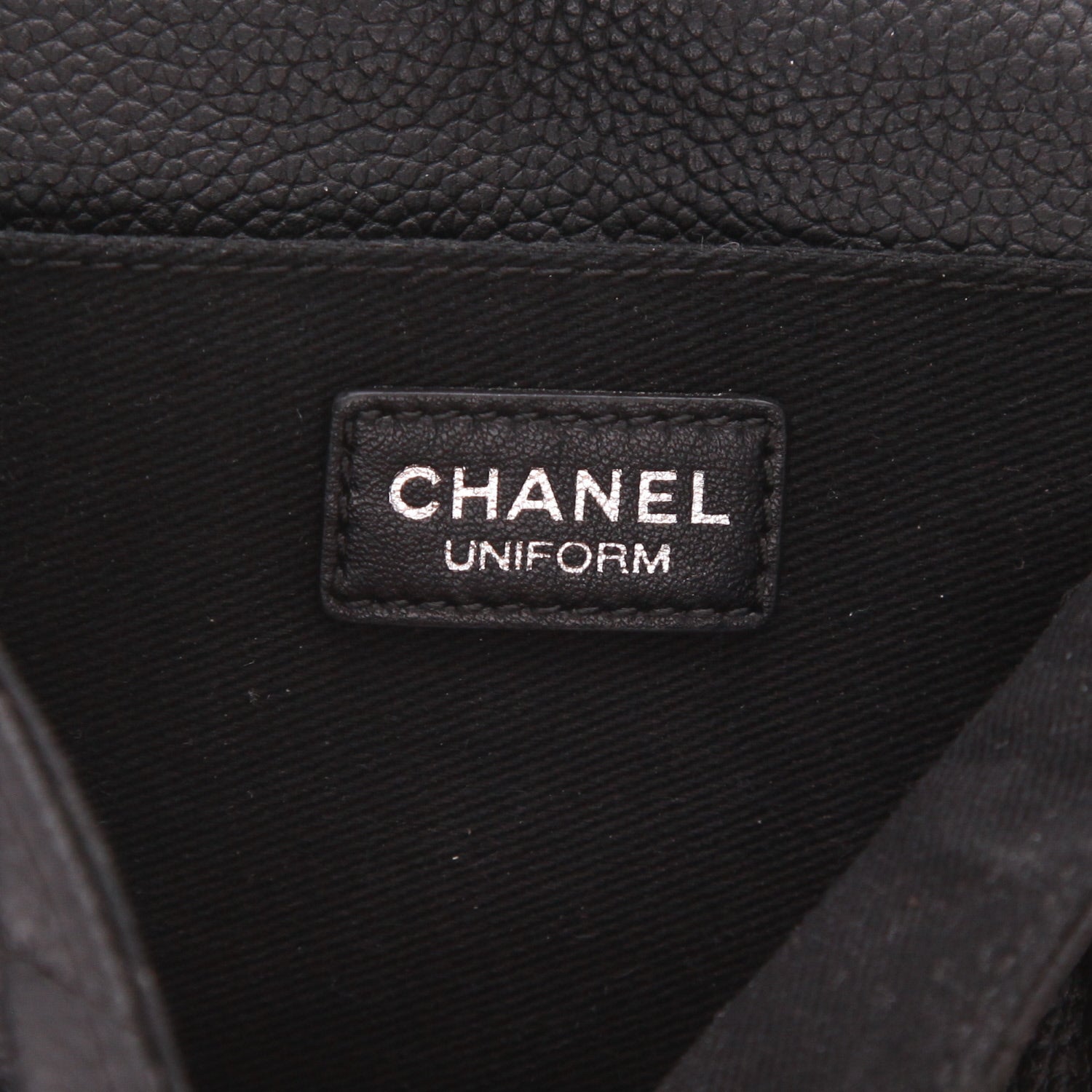 Chanel Pochette ceinture clutch-belt in black grained leather - DETAIL 2