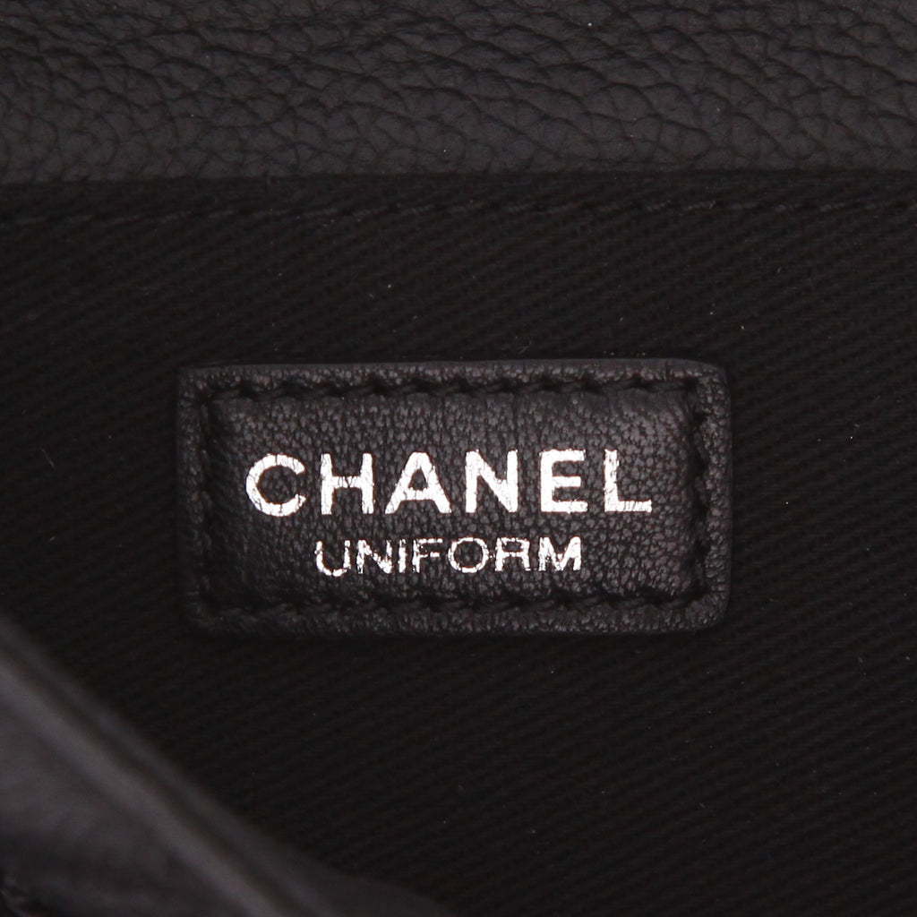 Chanel Pochette ceinture clutch-belt in black grained leather - DETAIL 2